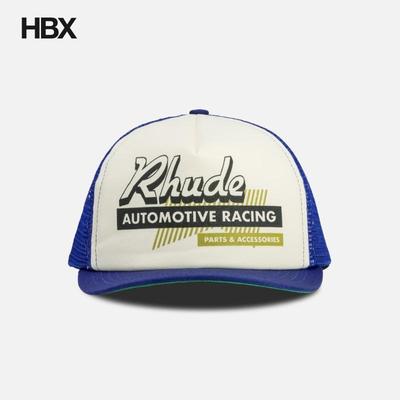 Rhude Auto Racing Trucker Hat 棒球帽男HBX