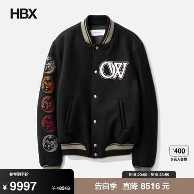 Off-White™ Moon Phase Varsity Bomber Jacket 外套男HBX