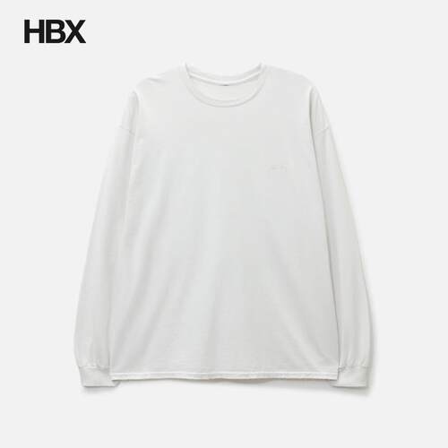 ANCELLM Embroidery Dyed LS T-Shirt 长袖T恤男HBX