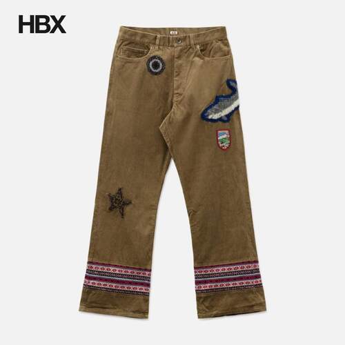KHOKI Patched-Desgin Pants 长裤男HBX