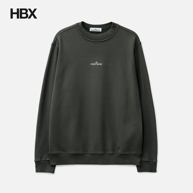 Stone Island/石头岛 Cotton Fleece 无帽卫衣男HBX