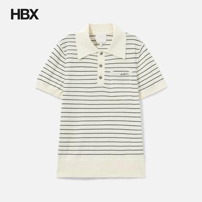 A.P.C. APC Fitted Striped Polo衫女HBX