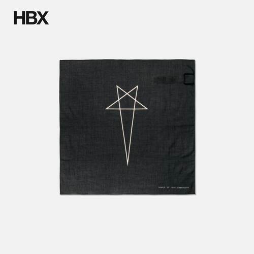 Rick Owens Drkshdw BANDANA 53X53 W PENTAGRAM PRINT 围巾男HBX