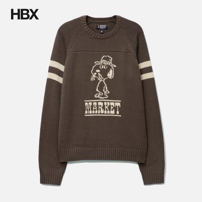 Market PEANUTS SPIKE KNIT SWEATER 保暖针织衫男HBX