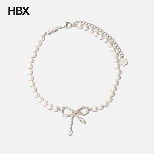 SHUSHU/TONG × YVMIN Twisted Rope Bow Pearl 项链女HBX