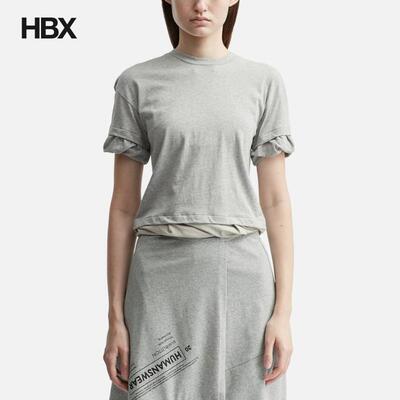 pushBUTTON Twisted Fitted Top T恤女HBX