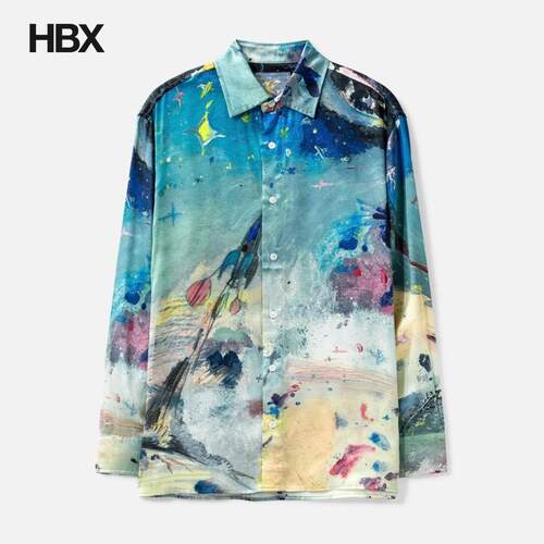 KidSuper Book Page Silk Shirt 衬衫男HBX