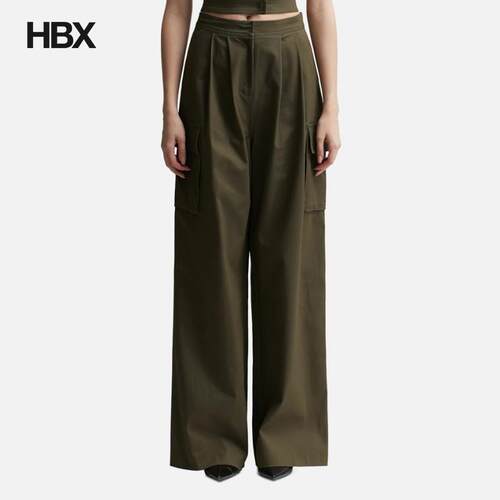 ANDREĀDAMO PANTS WITH DOUBLE BELT 长裤休闲裤女HBX