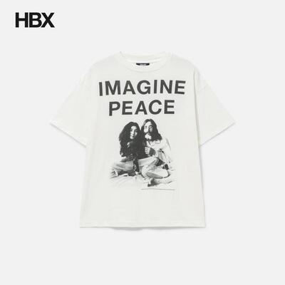 Saint Michael × John Lennon Imagine Peace 短袖T恤男HBX