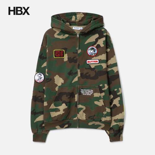 Butter Goods x Peanuts Patches Zip-Thru Hood 帽衫外套男HBX