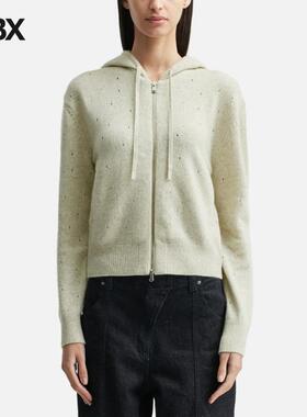 anggae Eyelet Knit Hood Zip Up 帽衫外套女HBX