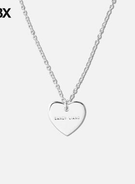 Sandy Liang Sterling Silver Heart Tag Necklace 项链女HBX