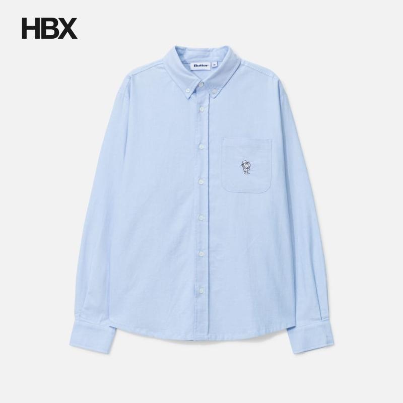 Butter Goods x Peanuts Spike Oxford Shirt 长袖衬衫男HBX