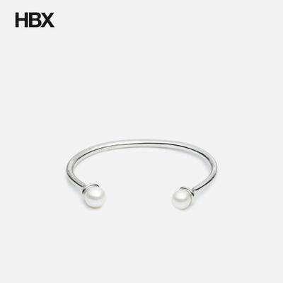 COLDFRAME Cold White Double Pearl Open Bracelet 手环 HBX