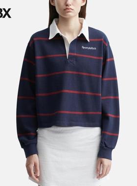 Sporty & Rich Serif Logo Rugby Polo衫女HBX