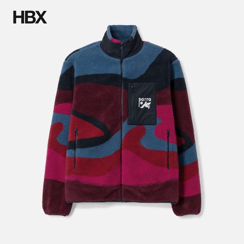 By Parra Full Ftp Booster Polar Fleece Jacket Red 外套男HBX