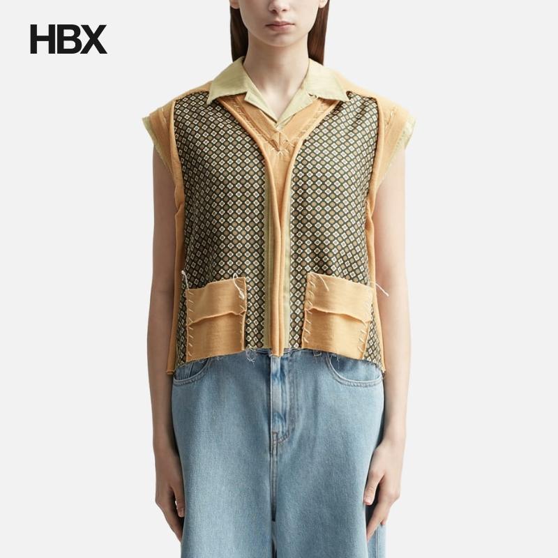 Maison Margiela Spliced Irregular Stripe Shirt 恤衫女HBX