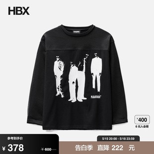 Long Sleeve 长袖 T恤男HBX Chicago Mesh Pleasures shirt