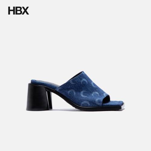 Marine Serre REGENERATED DEADSTOCK DENIM MS MULE 涼鞋女HBX