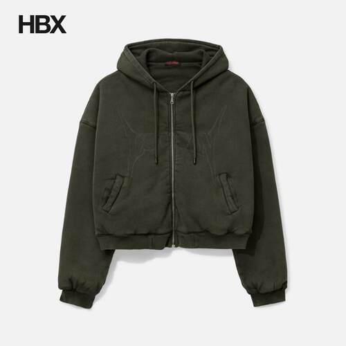 LUU DAN Washed Out Zip Up Hoodie 保暖帽衫外套 HBX