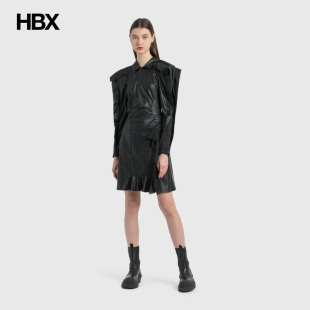 Dress连衣裙女HBX Leather KOCHÉ Vegan