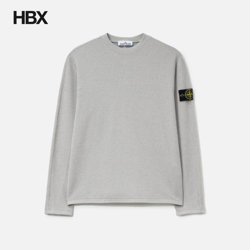 Stone Island/石头岛 Ribbed Wool Nylon 无帽卫衣男HBX