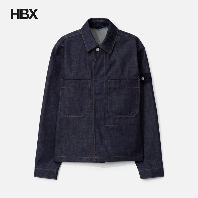 Stone Island/石头岛 Indigo Denim Jacket 牛仔外套男HBX