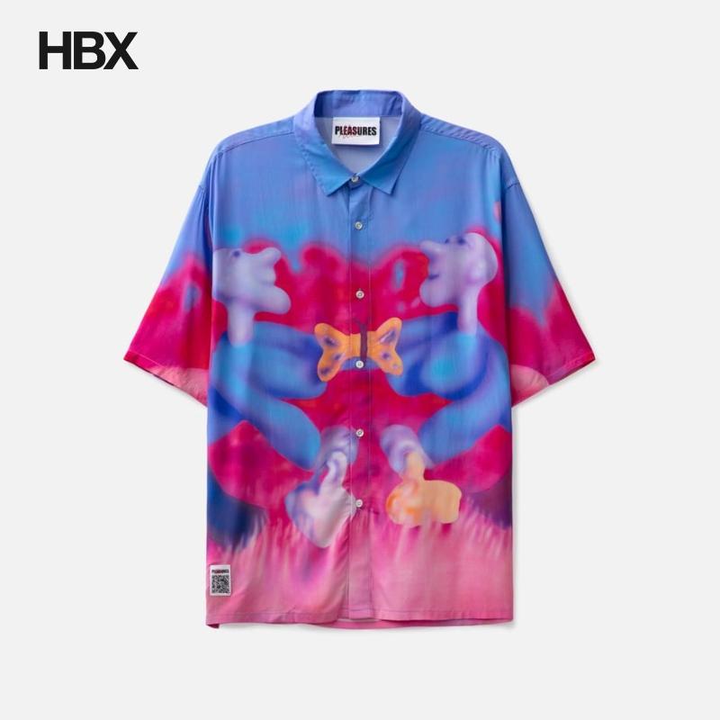 Pleasures INTERACTION BUTTON DOWN 短袖衬衫男HBX