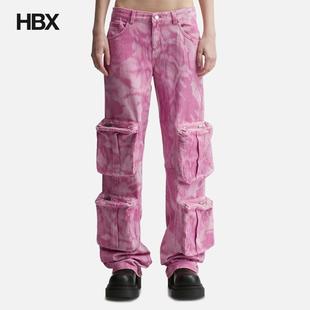 Blumarine Chiné Camouflage Print Cargo Pants长裤休闲裤女HBX