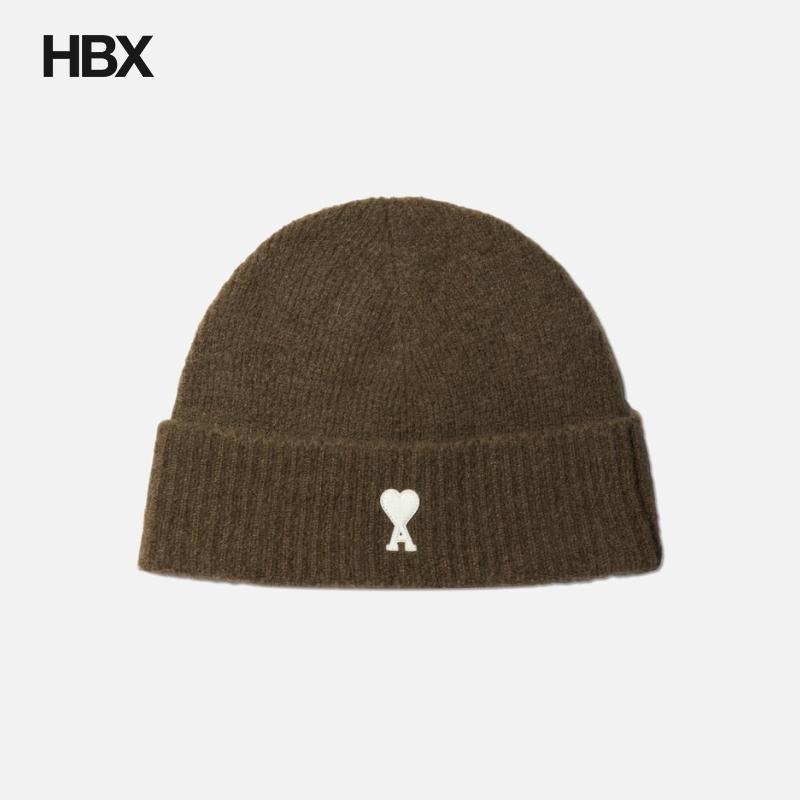 Alpaca Striped Ami De Coeur Beanie 帽子针织帽 HBX