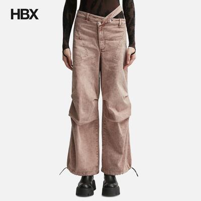 ANDREĀDAMO WASHED DENIM CARGO PANTS 长裤休闲裤女HBX