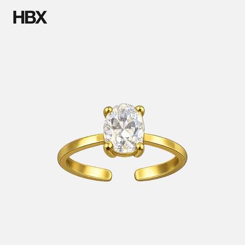 Crystal Haze Oval Cut Toe Ring 戒指女HBX