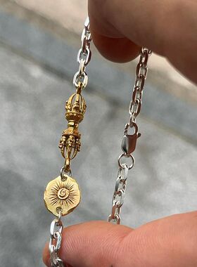 法国capinkofin藏式民族风色金刚杆手链小众简约复古轻奢个性