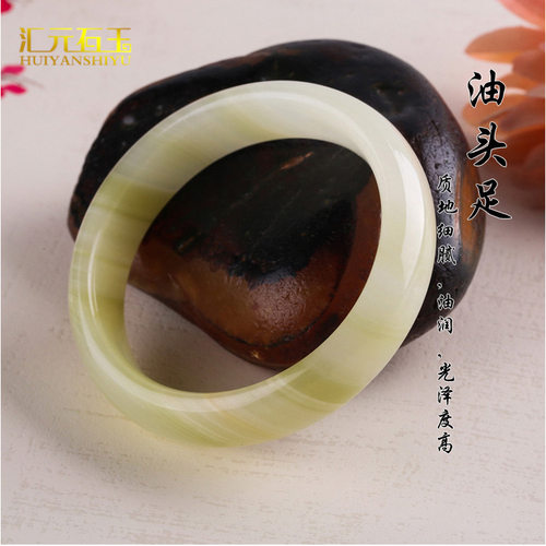 促销a货阿富汗玉镯子冰种缠丝玉手镯子花纹蚕丝玉镯
