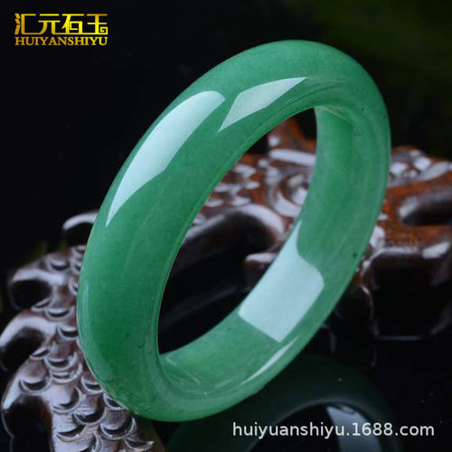 a货东陵玉手镯印度翡翠玉镯子满绿冰种玉石玉器镯子