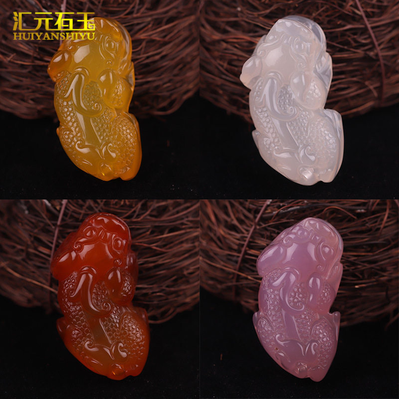 大号玉髓如意貔貅吊坠玉器玉石玛瑙皮休挂件开业会销