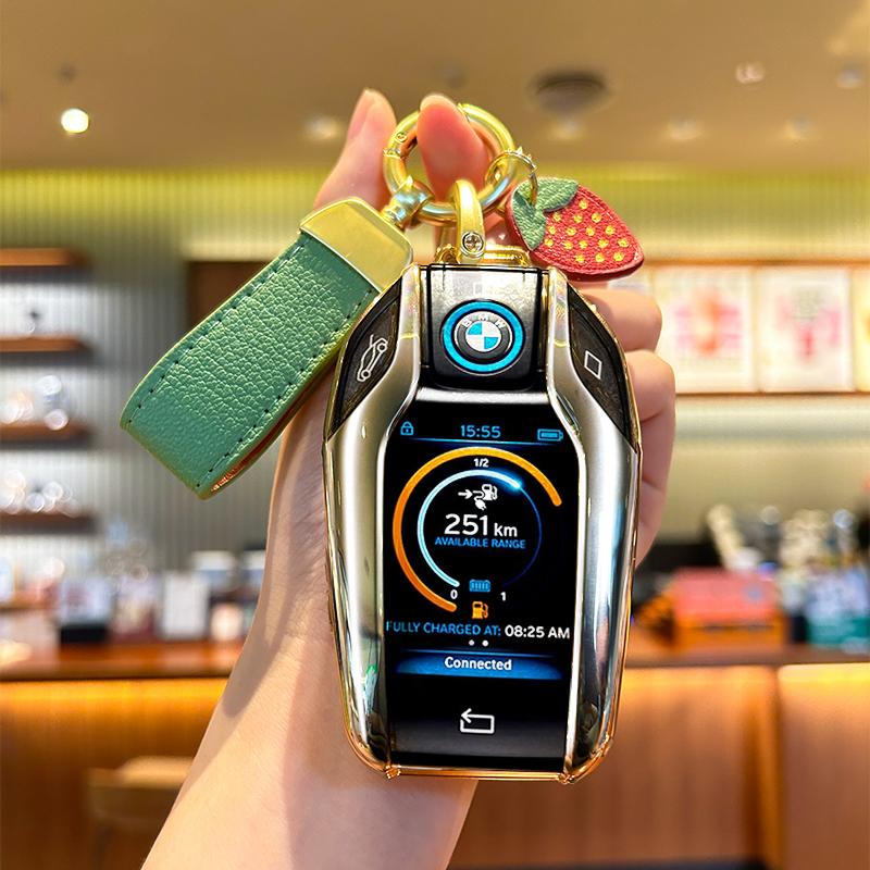 适用于2023款宝马530le液晶钥匙套7系740专用壳730扣6系gt车装饰