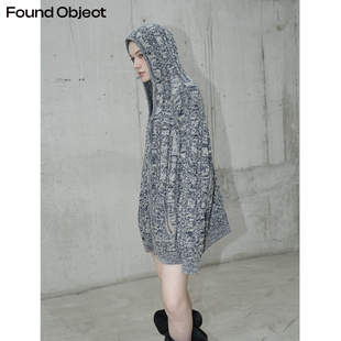 Found Object 松弛感花纱连帽针织开衫外套 Marl Knit Cardigan