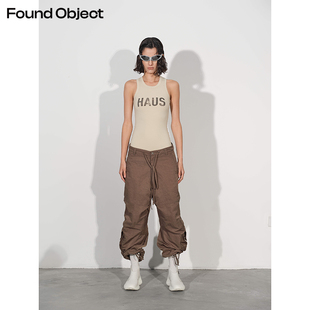Found Object 抽皱感尼龙多口袋自由抽绳工装裤 Pfad Cargo Pants