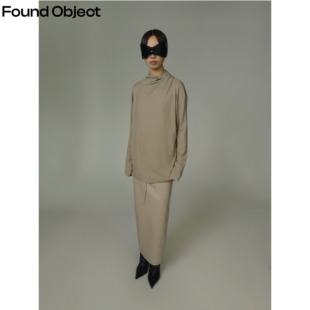 Object Neck 不对称褶皱领打底上衣 Drape Top Asymmetrie Found
