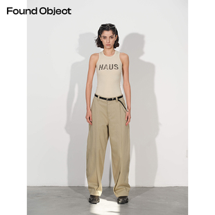 Found Object 斜纹分割结构弯刀轮廓梭织长裤 Boden Pants