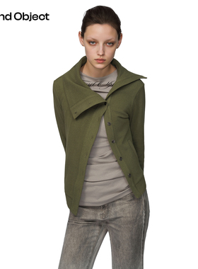 Found Object 不对称折领暖感针织外套 Asymmetrical Knit Coat