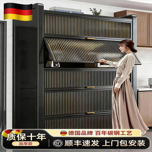 德国厨房置物架落地多层收纳柜子微波炉家用碗柜多功能橱柜储物柜