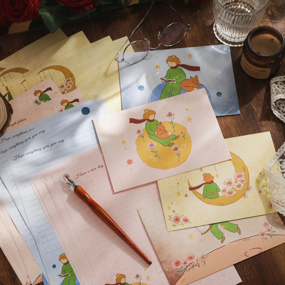 玫瑰王子信封信纸浪漫创意手写信