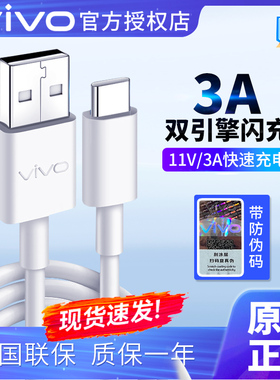 vivo原装闪充数据线3A type-c原厂S7Neo3y53NEX X30X50X60Y50Y73S y55快充type-c充电线iqoo9neo5/7手机原配