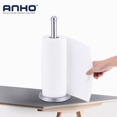 ANHO创意纸巾架桌面立式卷纸架保鲜膜厨房用纸吸油纸挂架子免打孔