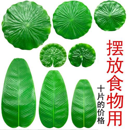荷叶摆盘叶子芭蕉叶仿真