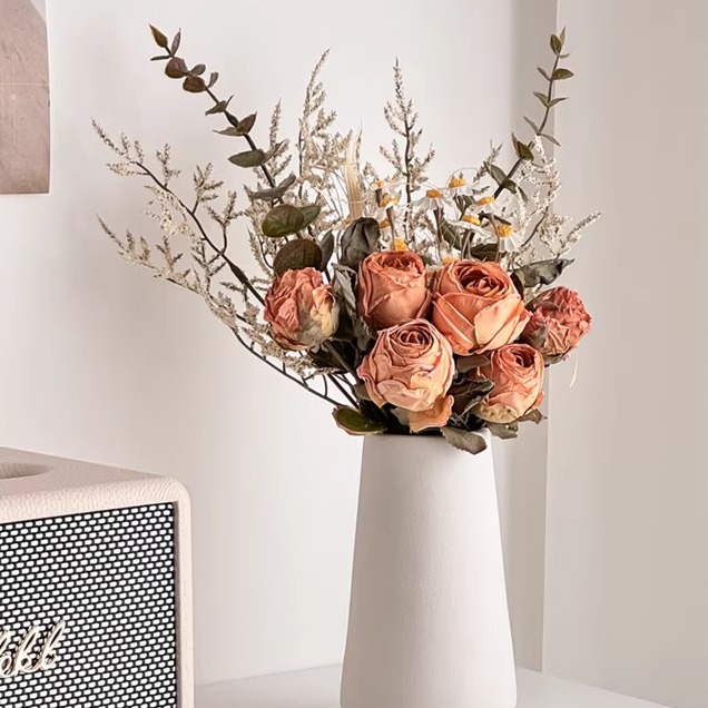 玫瑰小雏菊假花彷真花干