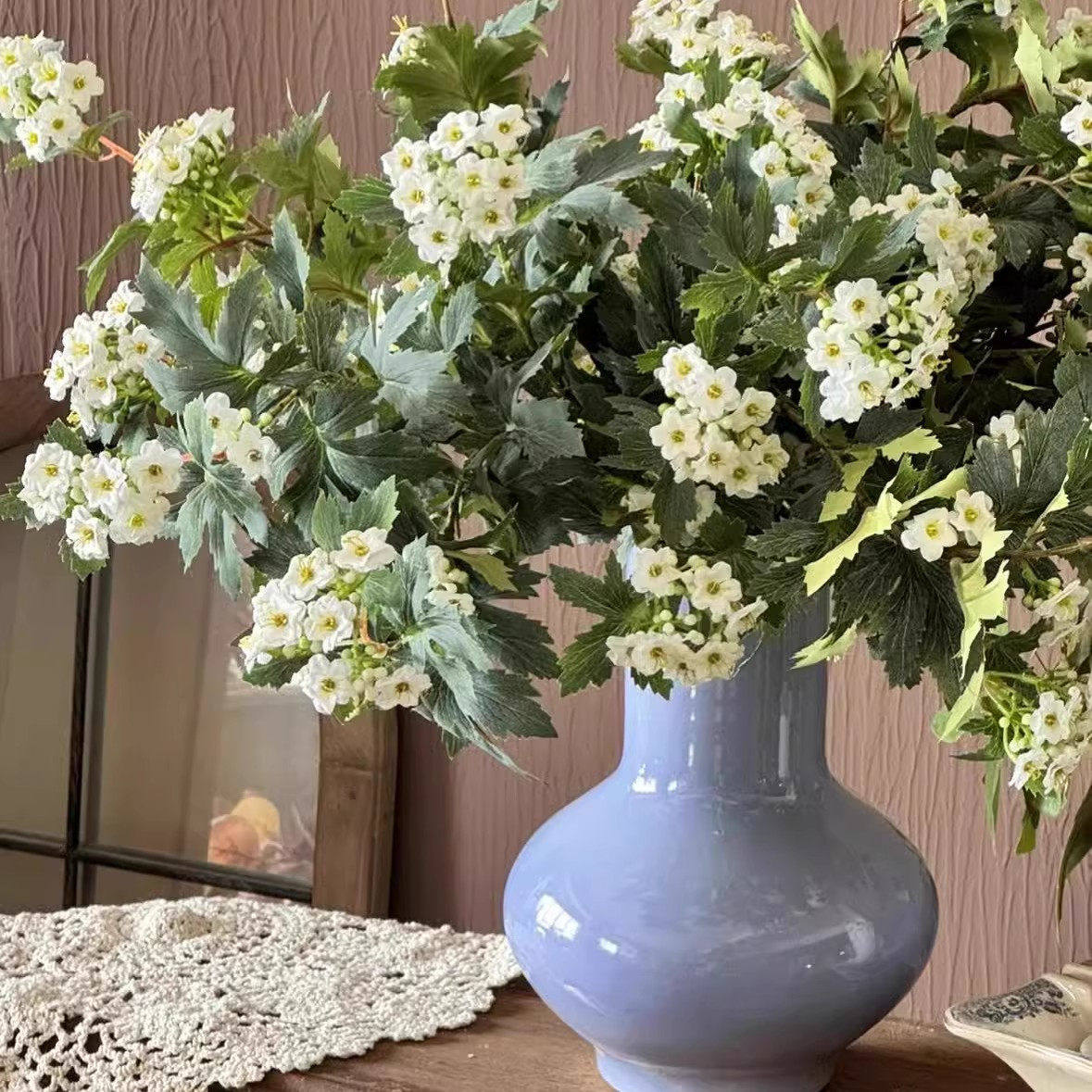 小手球花假花仿真花摆设轻奢高端装饰花高级仿生花干花花束摆件