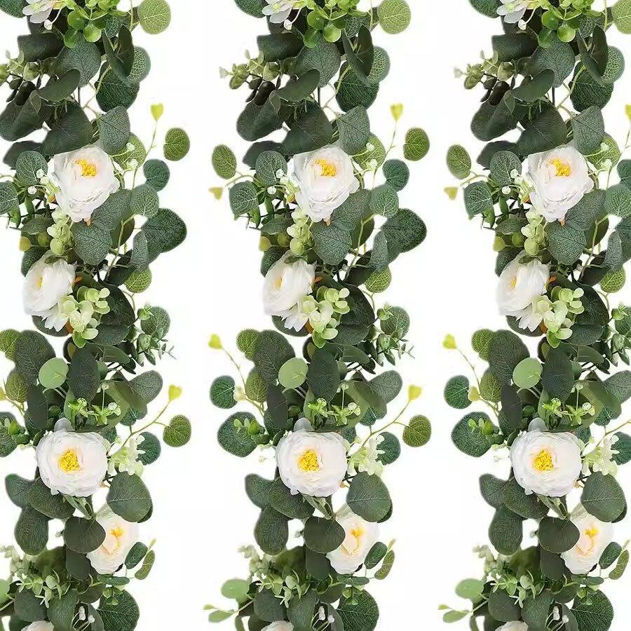 墙面挂饰仿真绿植尤加利藤条家居装饰空调管子遮丑藤蔓绿色植物